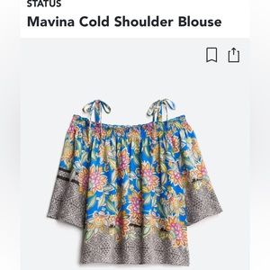 EUC  status size large cold shoulder blouse